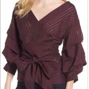 Plum Wrap Shirt size L